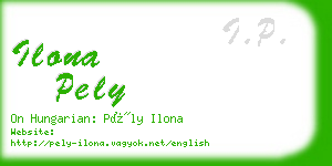 ilona pely business card